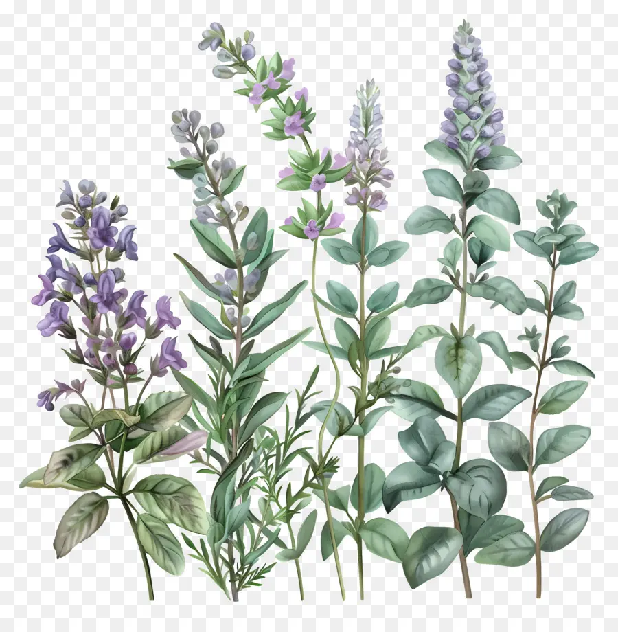 Plantes Aux Herbes，La Sauge Sauvage PNG