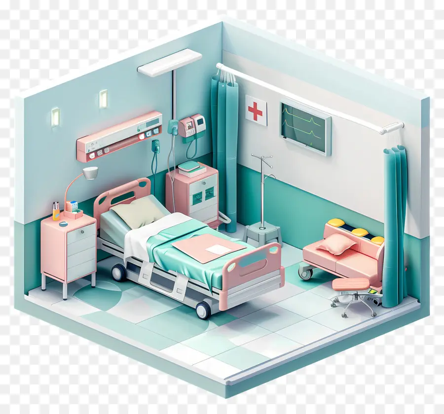 La Chambre D'hôpital，Le Lit Du Patient PNG