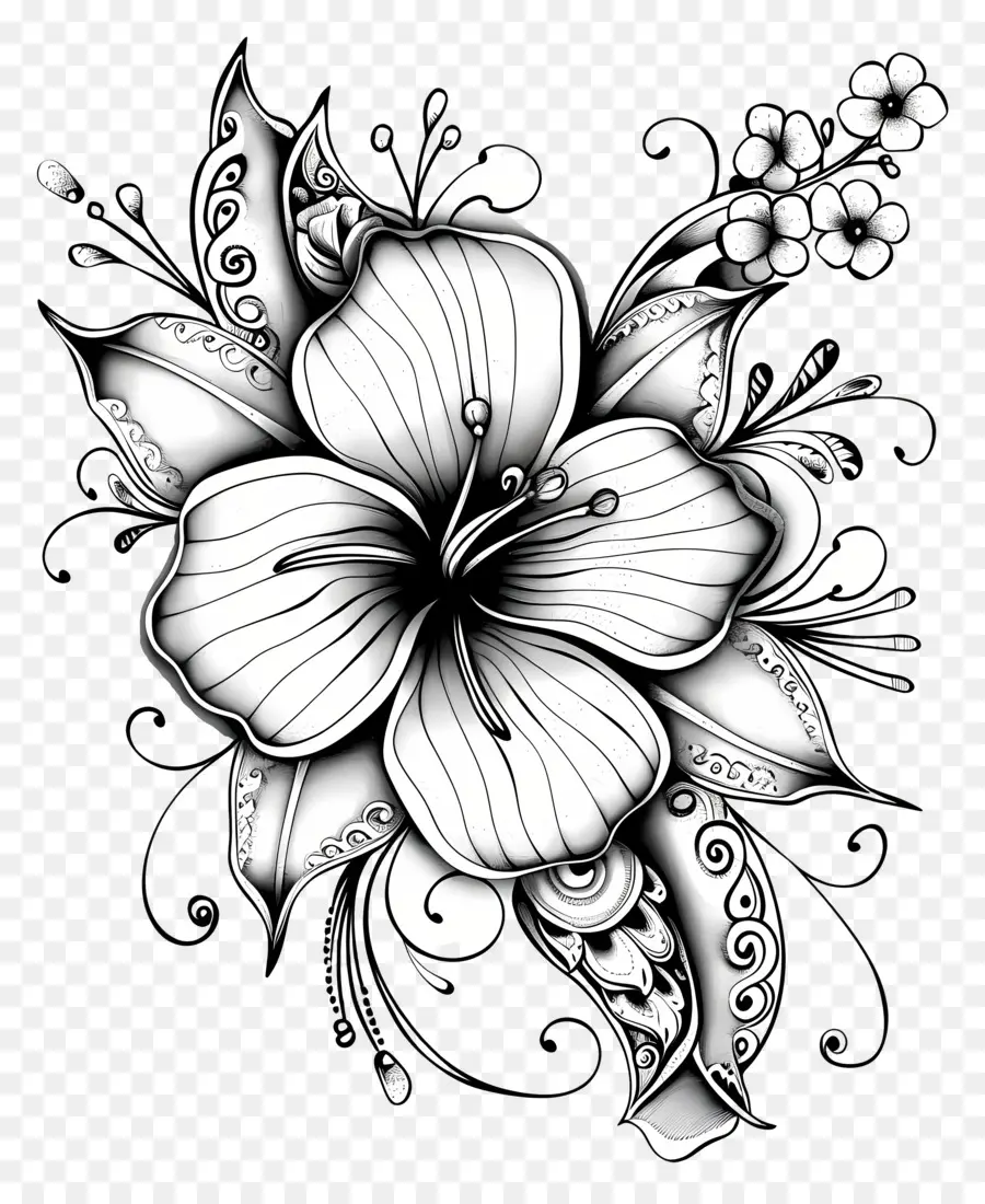 Fleur De Conception Mehndi，Fleurs Illustration PNG