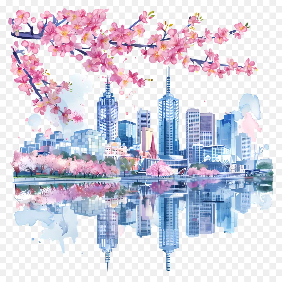 Toits De La Ville De Melbourne，Paysage Urbain PNG