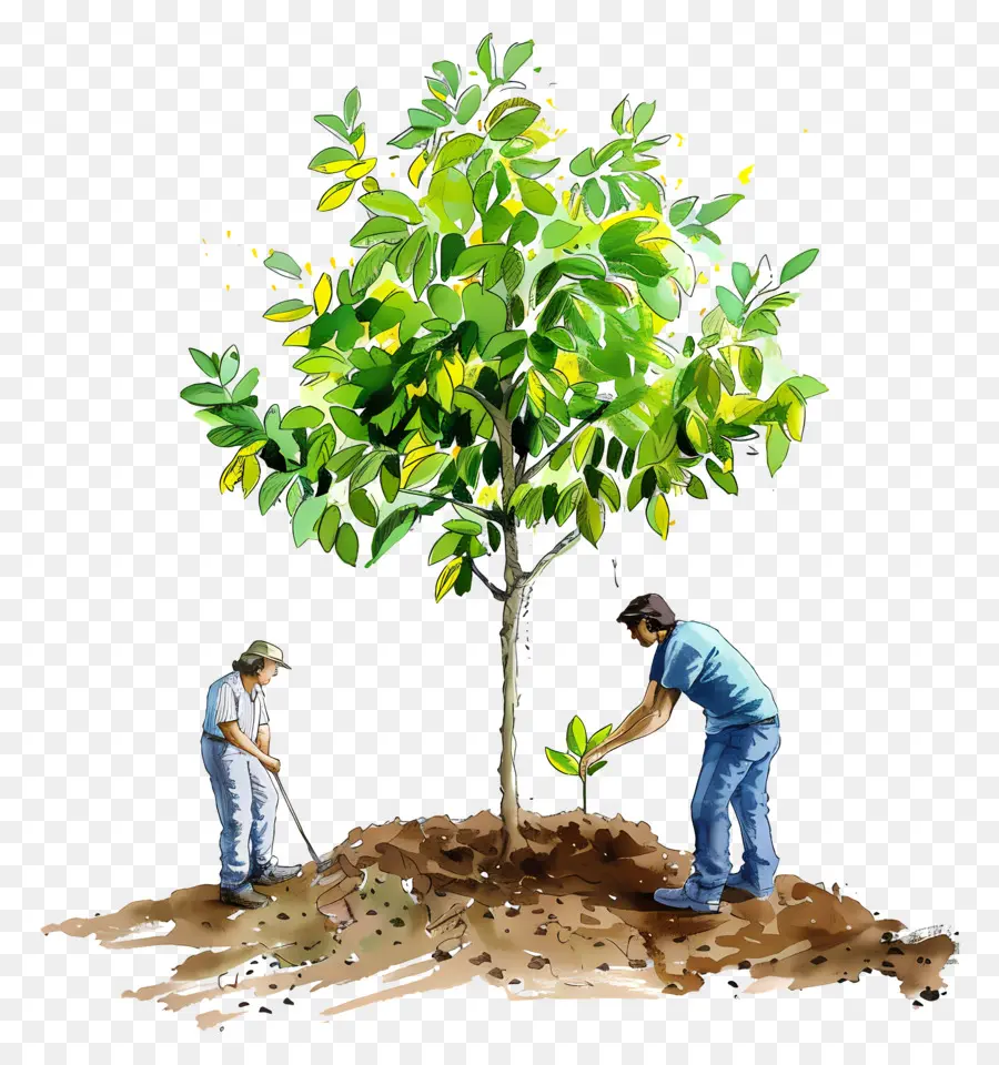 La Plantation D'arbres，Conservation De L'environnement PNG