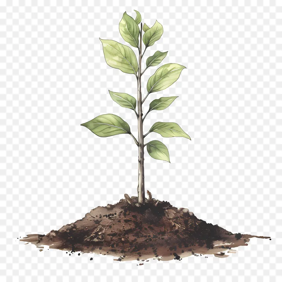 La Plantation D'arbres，Semis PNG