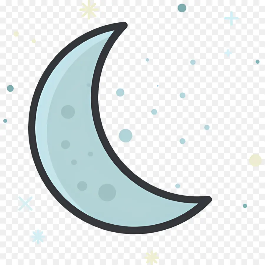 Croissant，Lune Bleue PNG