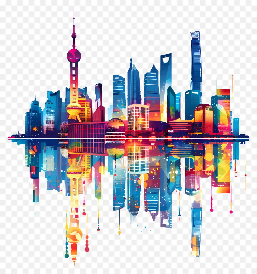Skyline De Pékin City，La Ville De Shanghai PNG