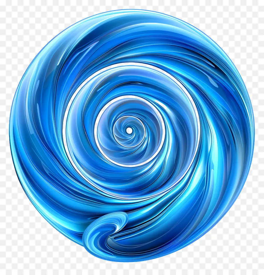 Spirale，Design De Tourbillon Bleu PNG