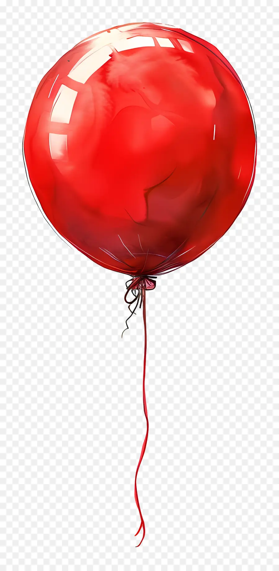 Ballon Rouge，Suspendu à Une Chaîne PNG