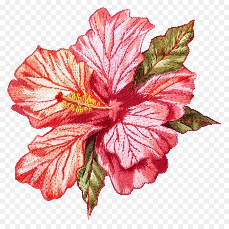 Broderie Fleur，Fleur D'hibiscus PNG