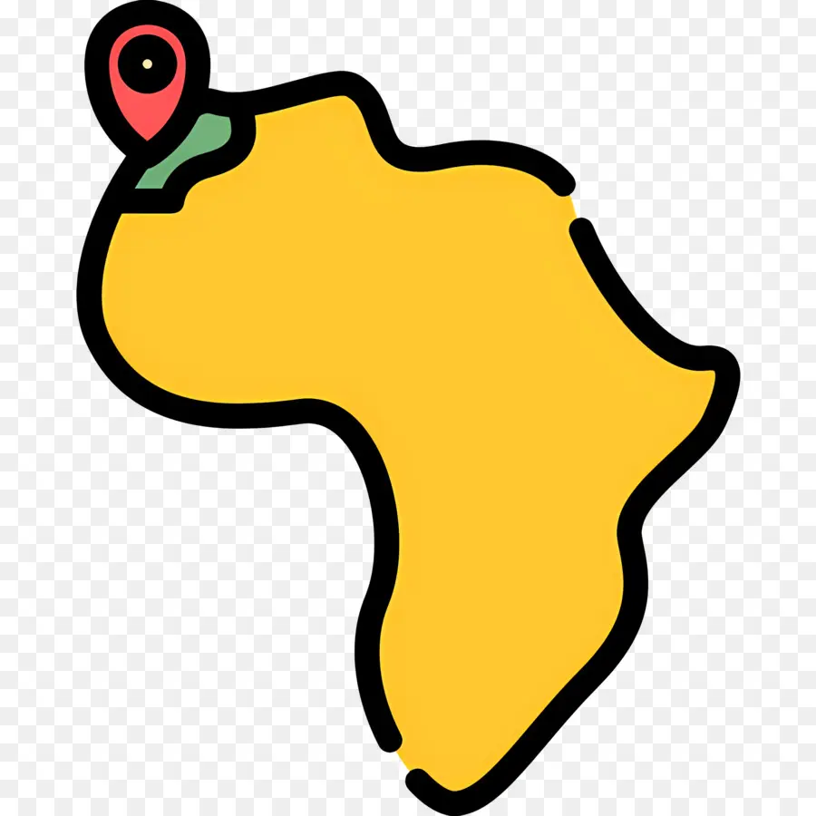 Afrique Carte，Carte D'afrique Avec Broche PNG