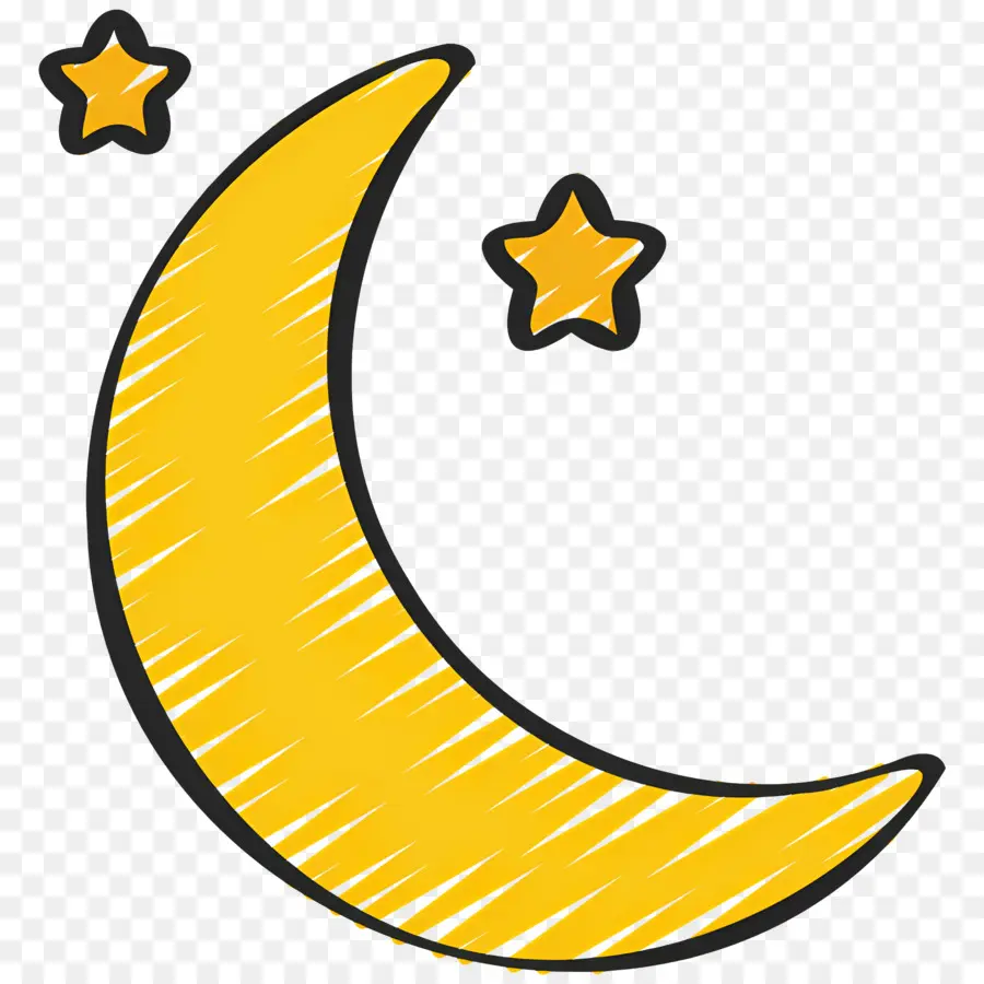 Croissant，Lune Jaune PNG