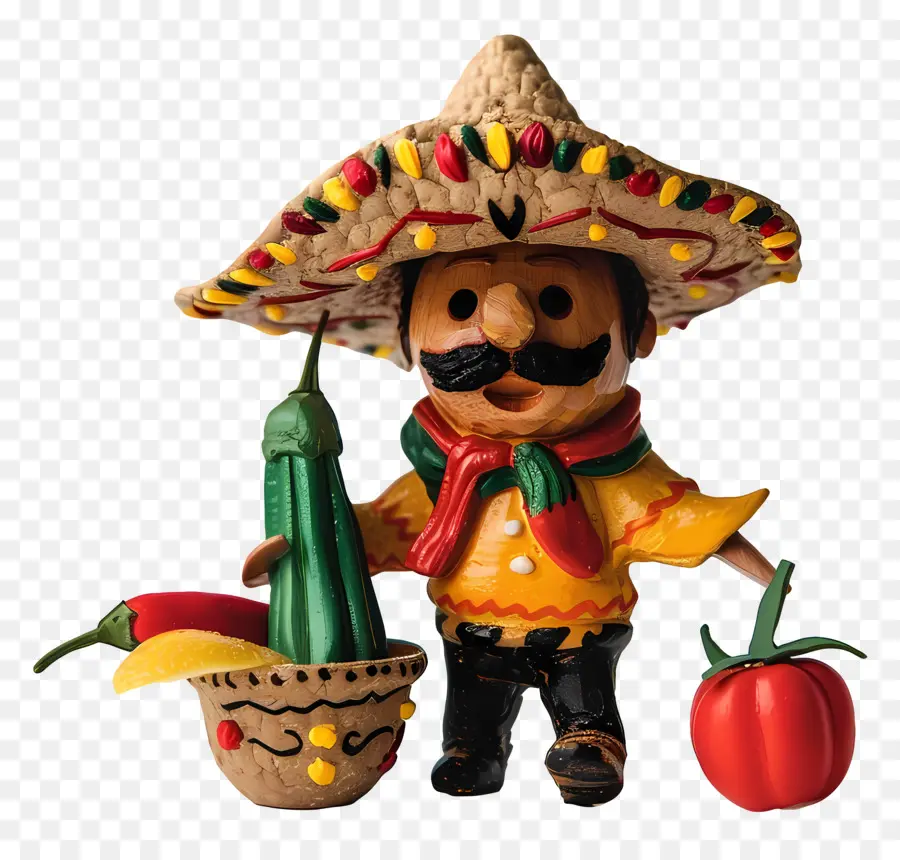 Cinco De Mayo，Figurine Mexicaine PNG