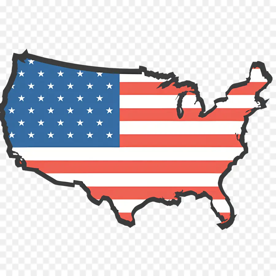 Carte Des états Unis，Drapeau Américain PNG