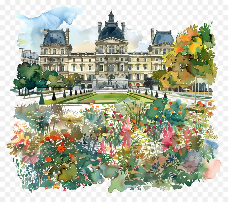 Jardins De Tuileries，L'architecture PNG
