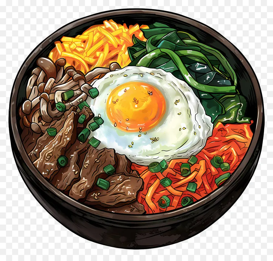 Bibimbap，Riz Kimchi PNG