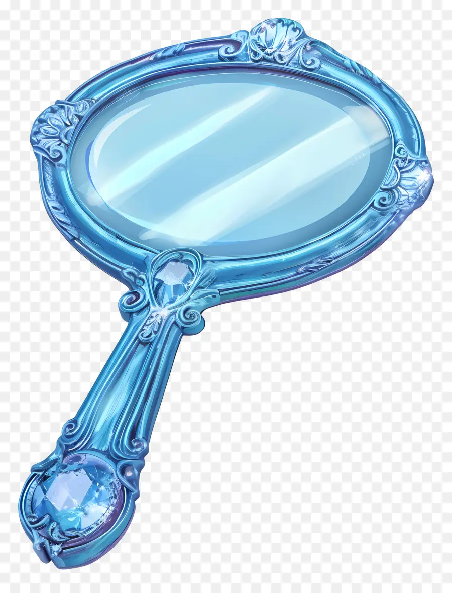 Miroir Bleu，Miroir à Main PNG