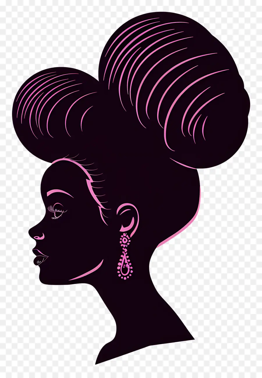 Barbie Head Silhouette，Coiffure PNG
