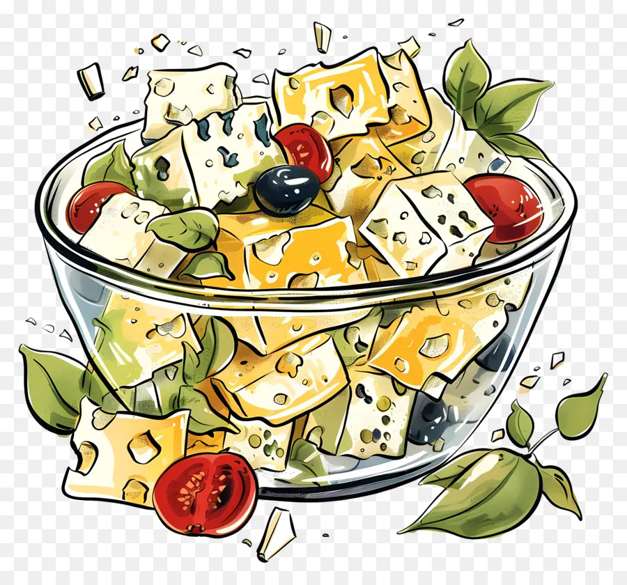 Salade De Fromage，Fromage PNG