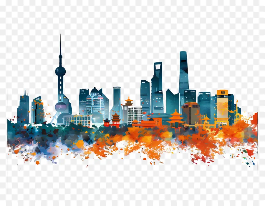 Skyline De Pékin City，Ligne D'horizon PNG