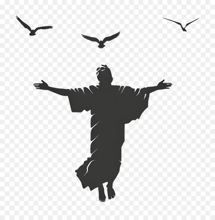 Jour De L'ascension，Jésus Silhouette PNG