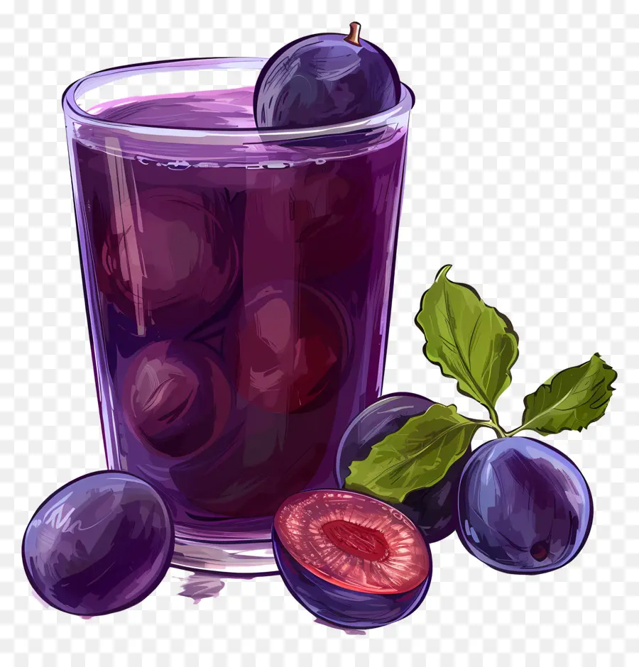 Jus De Prune，Jus De Fruits Violet PNG