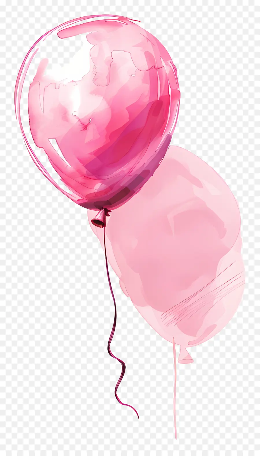Des Ballons Roses，Ballon De Papier PNG