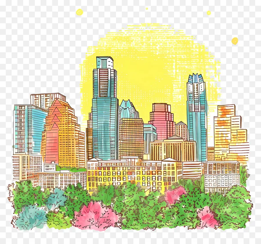 Horizon D'austin，Paysage Urbain PNG