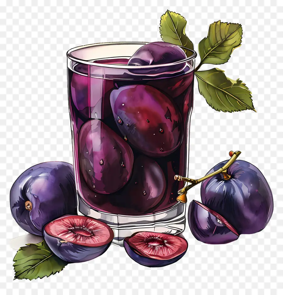 Jus De Prune，Verre PNG