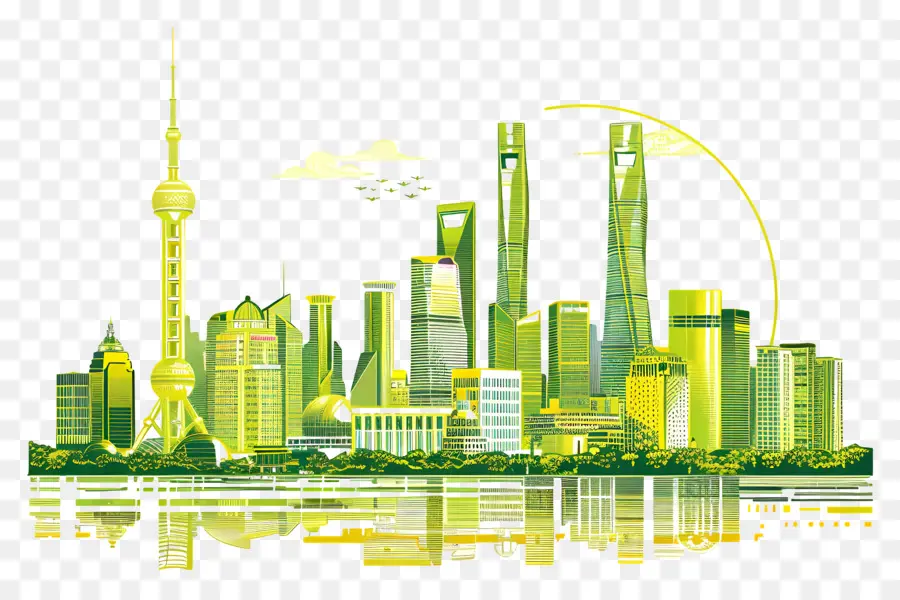 Skyline De Pékin City，Les Toits De La Ville PNG