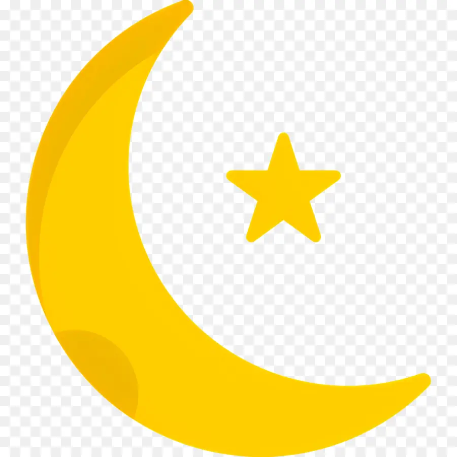 Étoile Et Croissant，Lune Jaune PNG