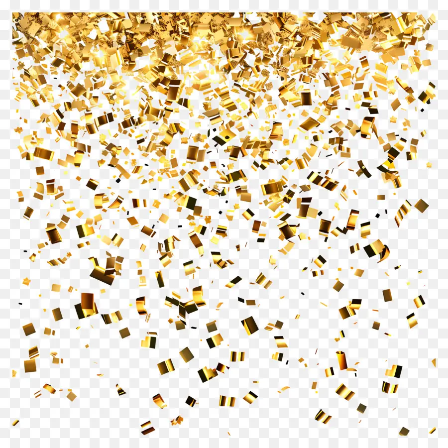 Confettis Or，La Chute De Confettis PNG