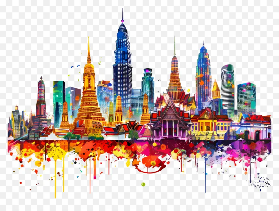 Bangkok Skyline，Les Toits De La Ville PNG