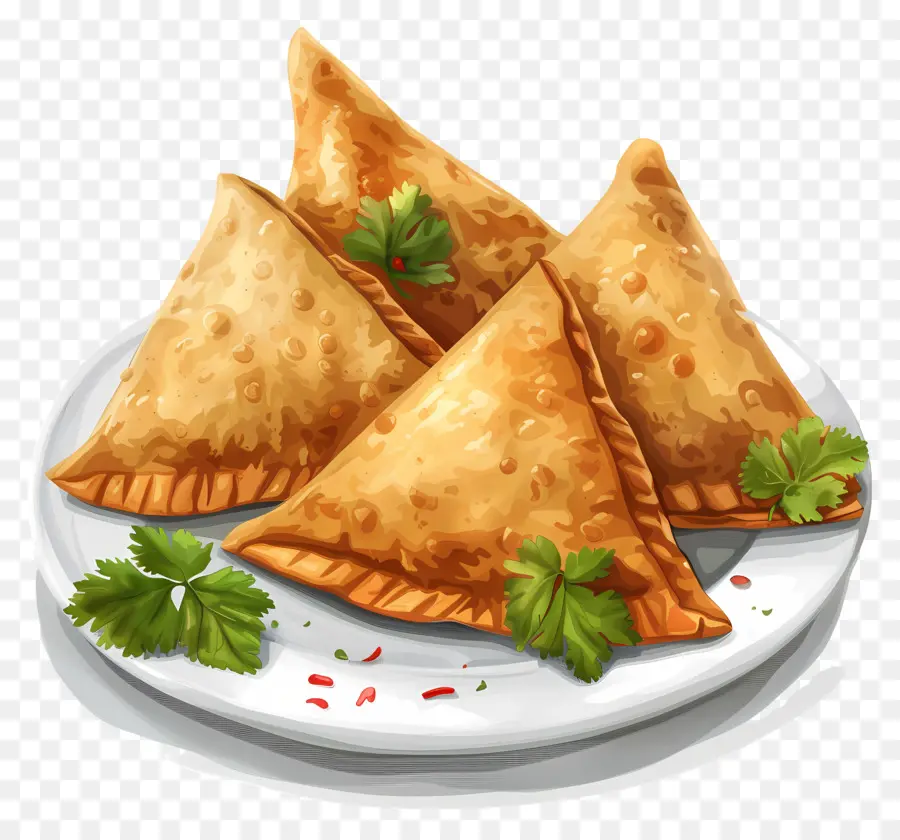 Samosa Food，Samosas PNG