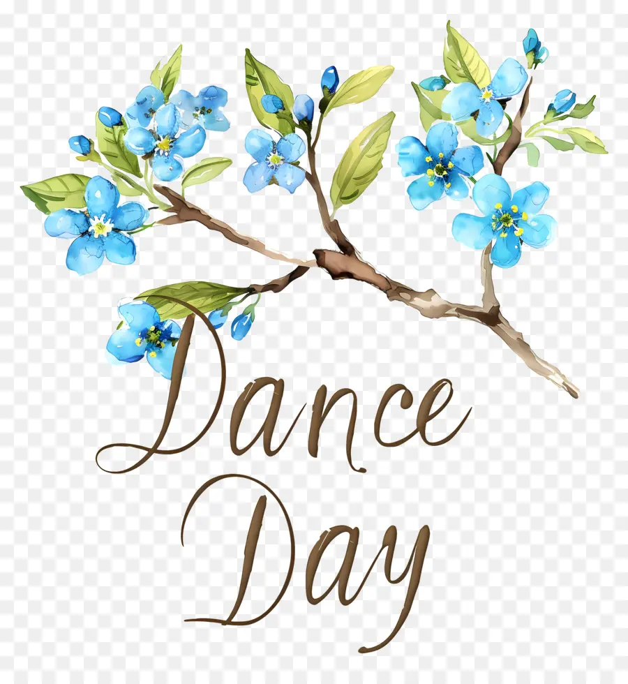 Journée Internationale De La Danse，Fleurs Bleues PNG