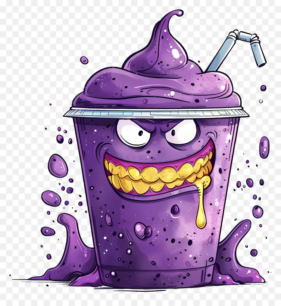 Secouer La Grimace，Boisson Violette PNG