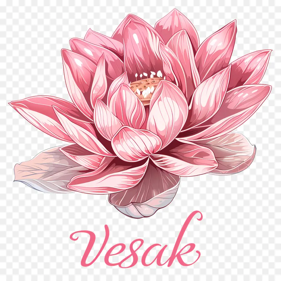 Jour De Vesak，Fleur De Lotus Rose PNG