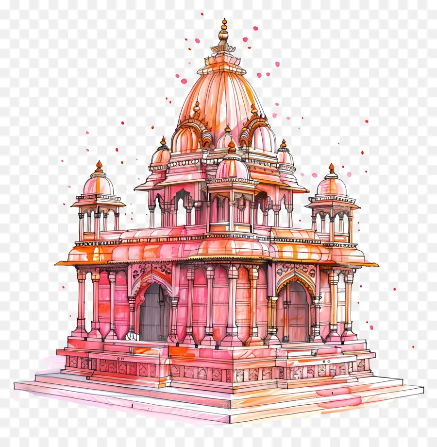 Ram Mandir，Illustration Numérique PNG