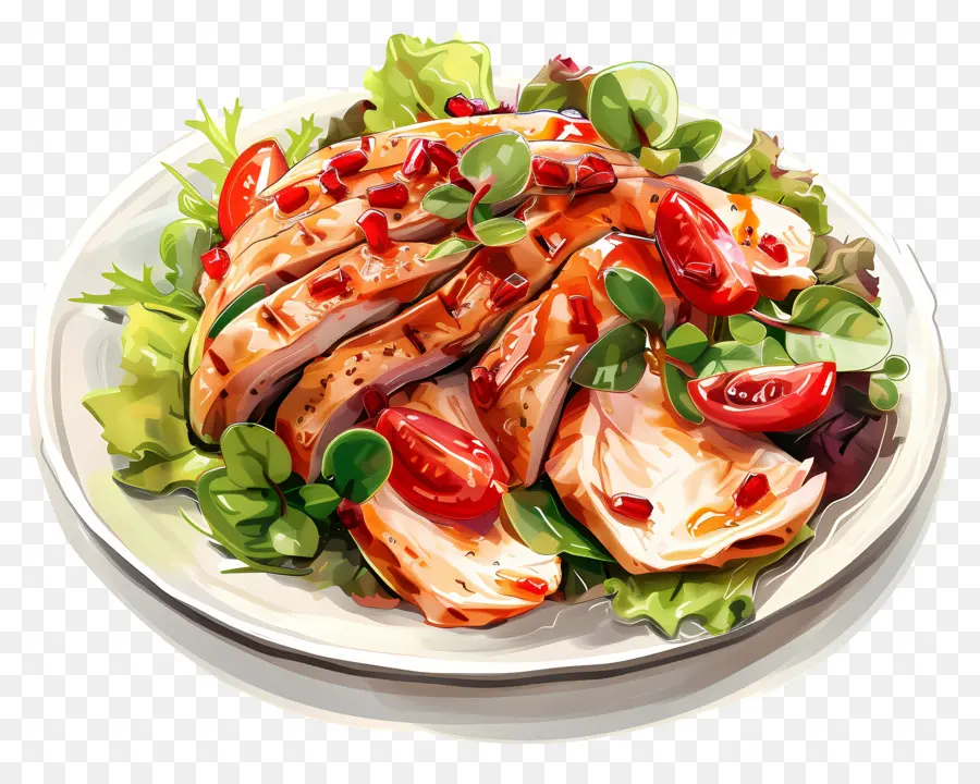 Salade De Poulet，Salade PNG