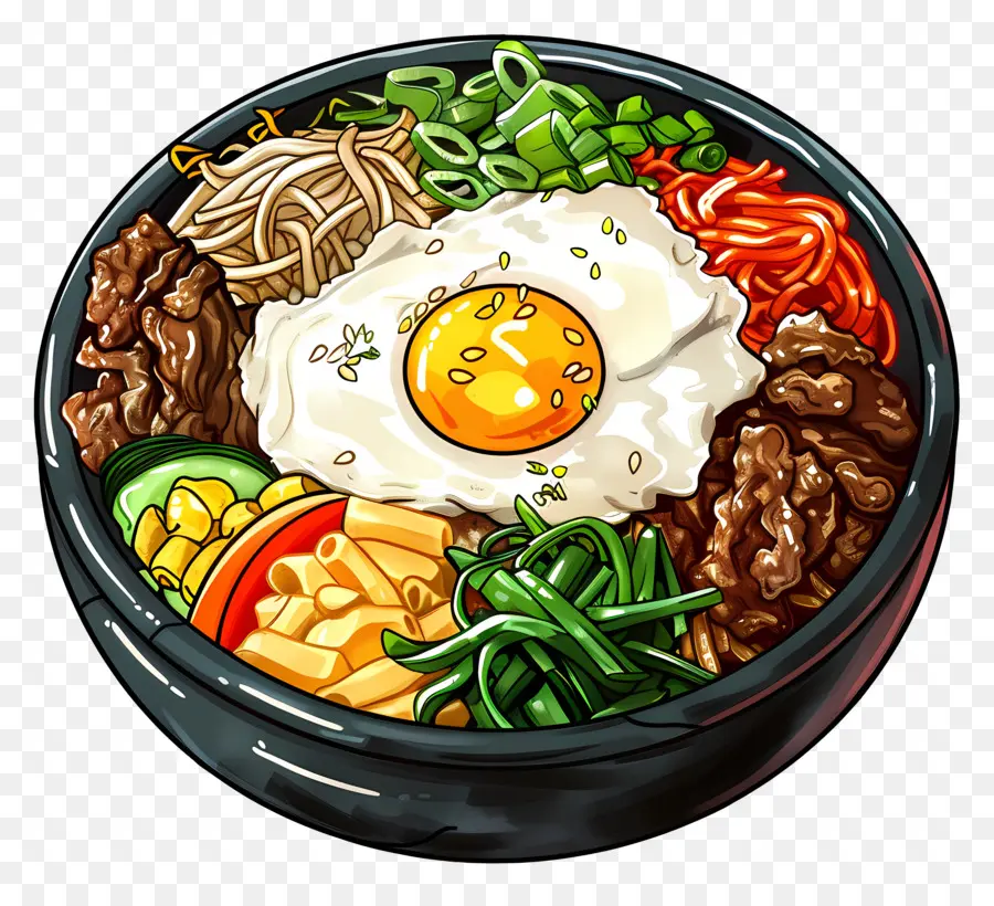 Bibimbap Coréen，Bibimbap PNG