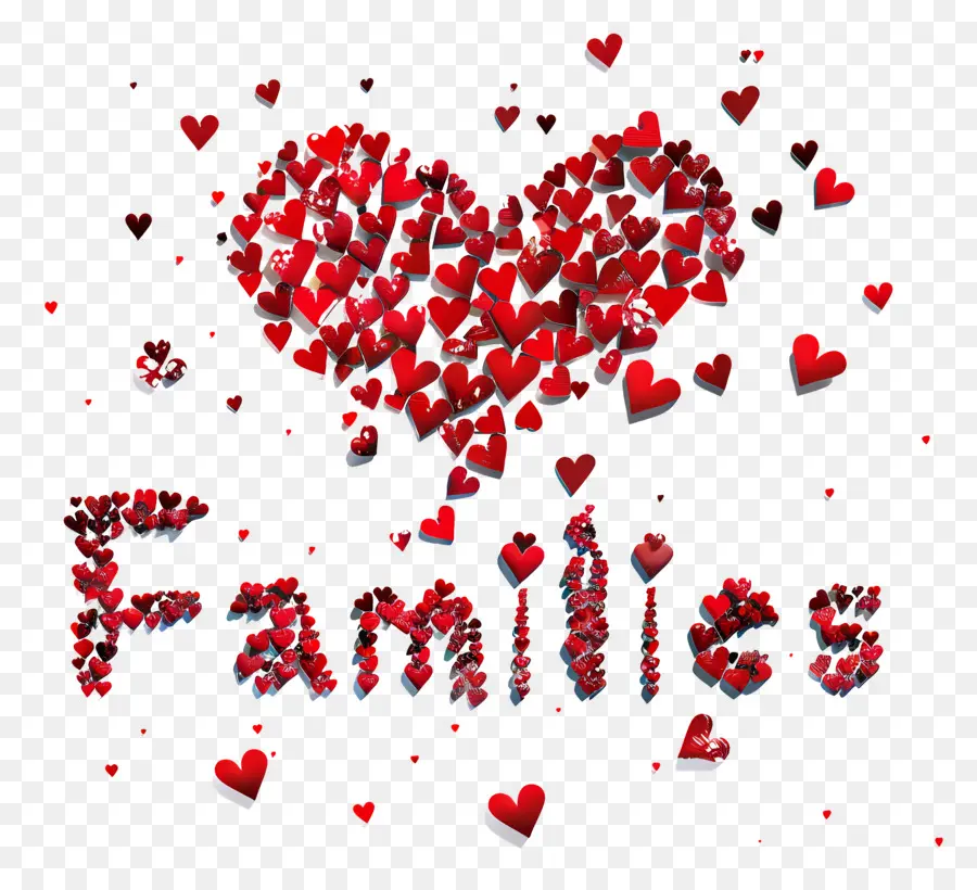Journée Internationale Des Familles，Coeurs PNG