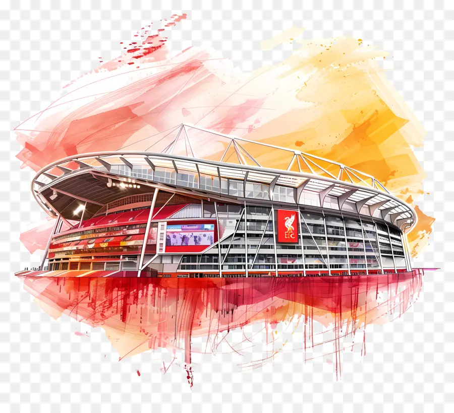 L'emirates Stadium，Peinture à L'aquarelle PNG