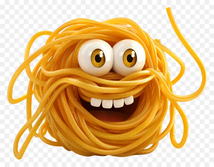Nourriture De Dessin Animé 3d，Personnage De Spaghetti PNG