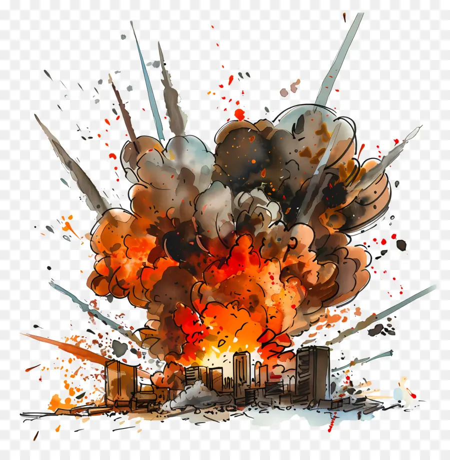 Explosion，Les Débris PNG