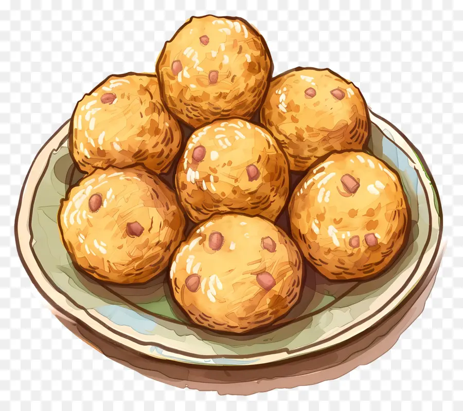 Rava Ladoo，Boules D'or PNG