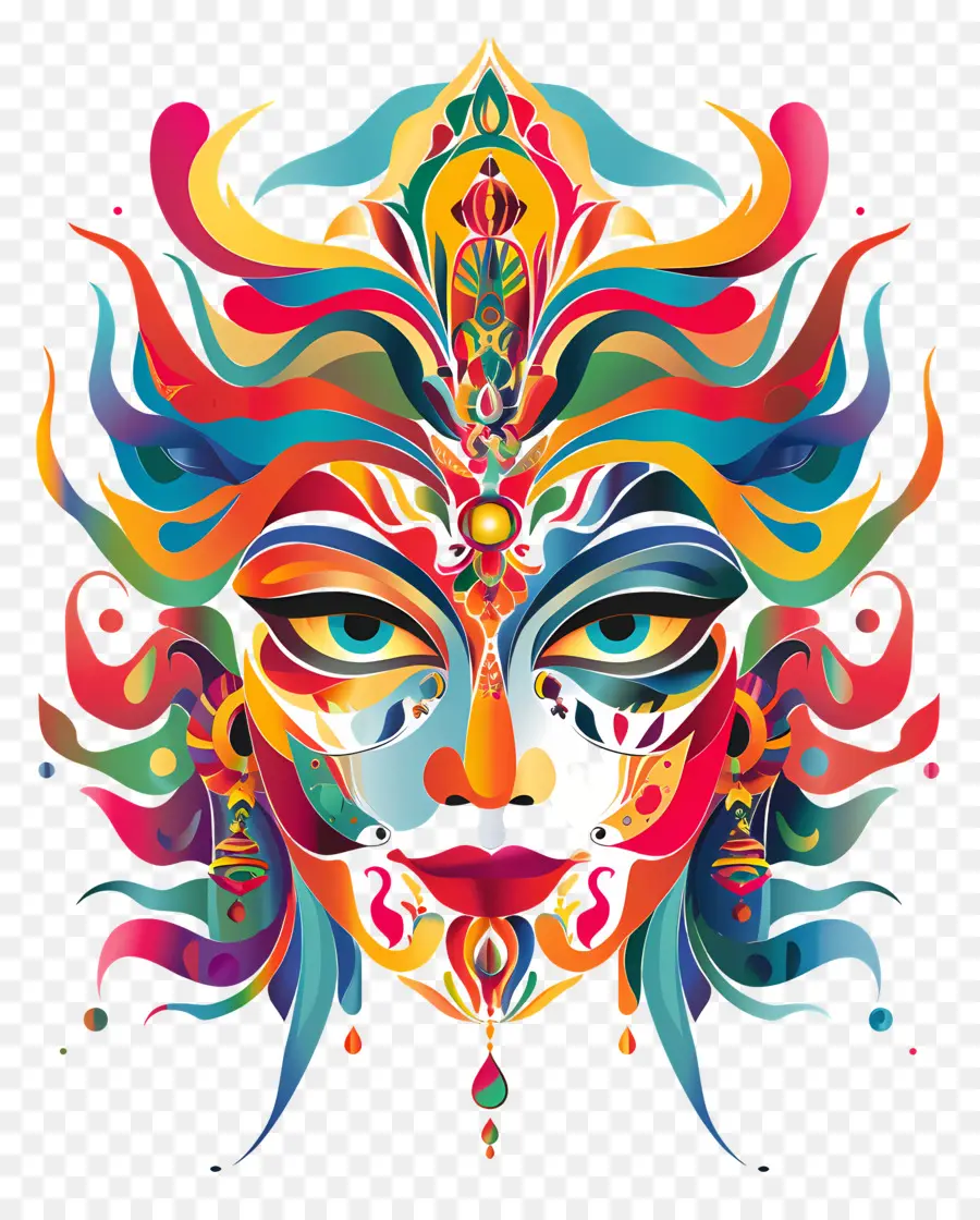 Durga Puja，L'art Psychédélique PNG