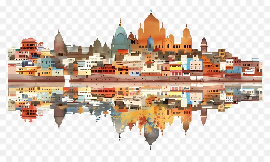 Varanasi，Les Toits De La Ville PNG