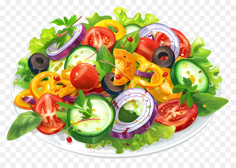 Salade Végétarienne，Salade PNG