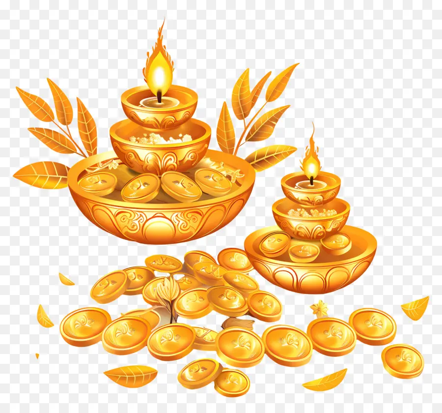 Shubh Dhanteras，Pièces D'or PNG