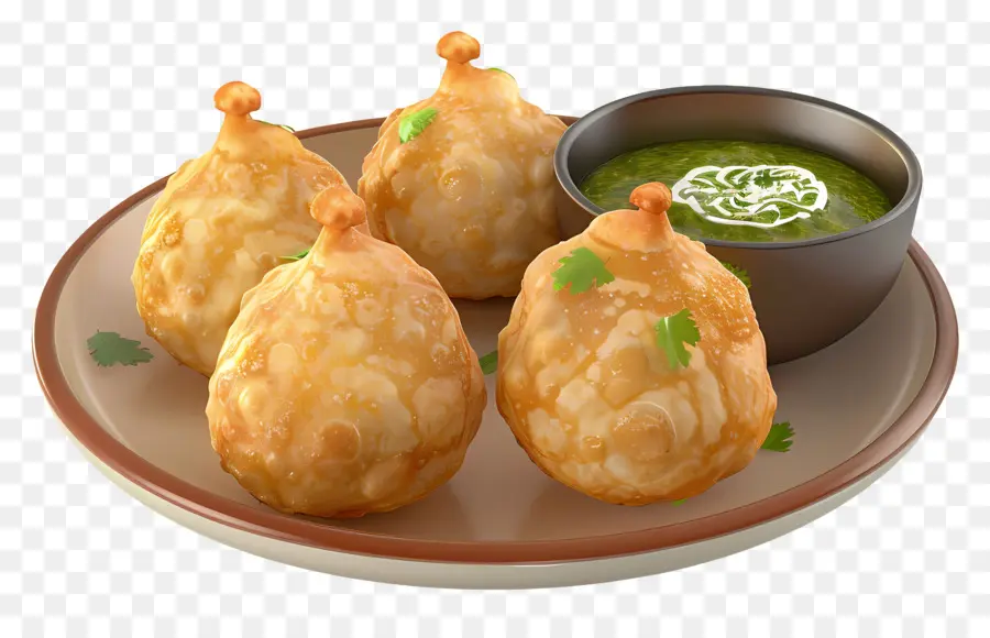 Nourriture Panipuri，Boulettes Frites PNG