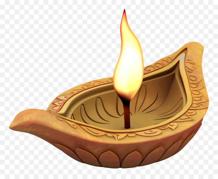 Diya De Diwali，Lampe à Huile D'argile PNG