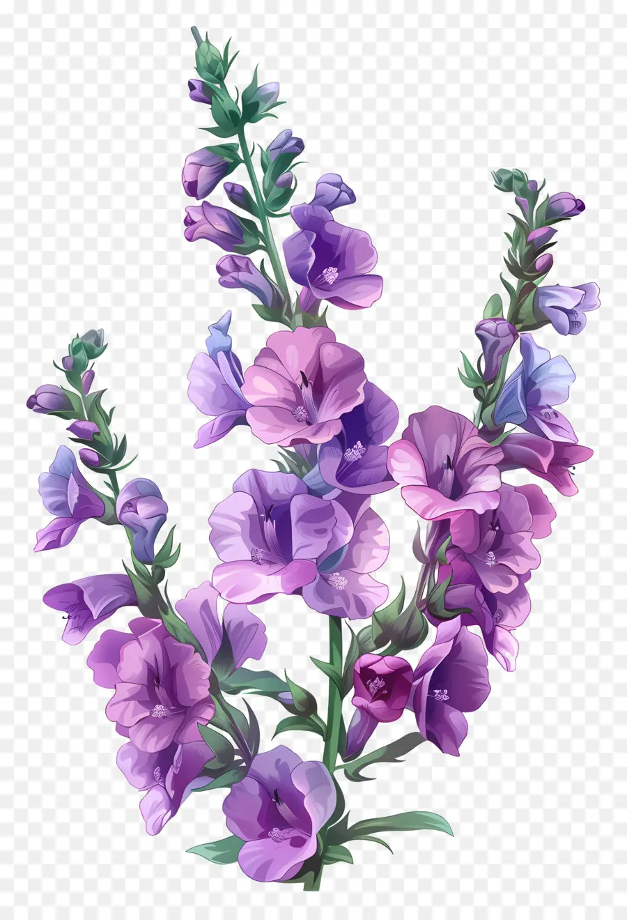 Fleurs De Snapdragons Violets，Fleurs Roses PNG
