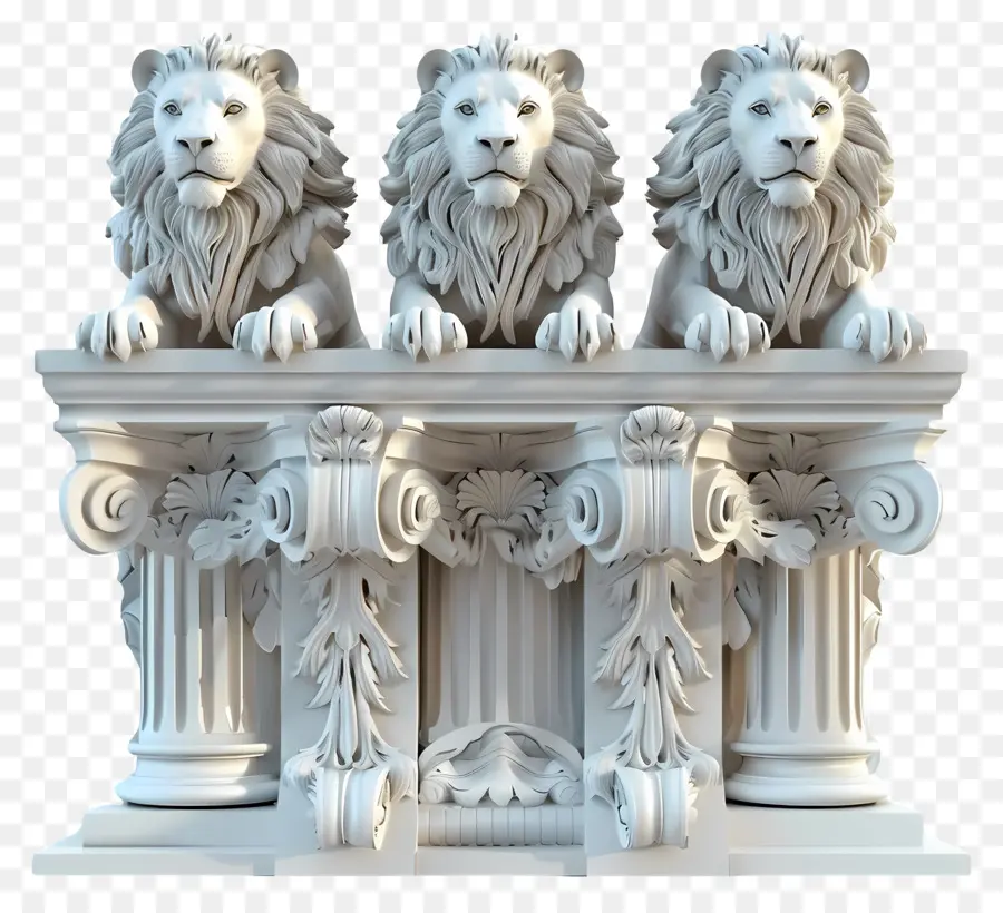 Les Lions，Statues De Lion PNG